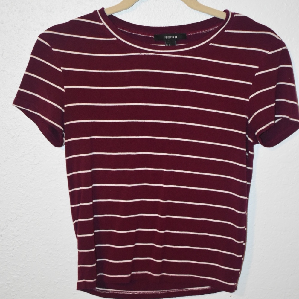 Maroon and White Tee